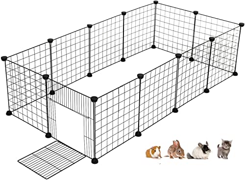 Tecageaon Pet Playpen,Small Animal Cage with doorIndoor Outdoor DIY...